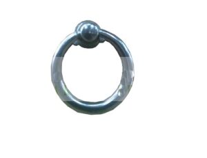 011011127 - COLGANTE ANILLO NIQUEL CEPILLADO ARO LISO 40 MM