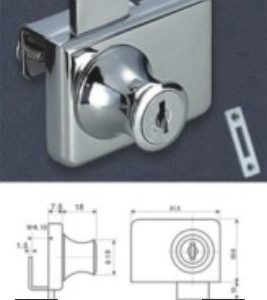 033010314 - CERRADURA DE VITRINA RECT 51.5X35.8MM C