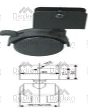 033020324 - JUEGO DE 4 RODOS  U 16MM NEGRO 40 C/FRENO