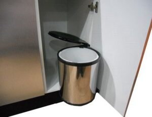 033141872 - BASURERO 12 LTS INOX P/PUERTA C/TAPADERA